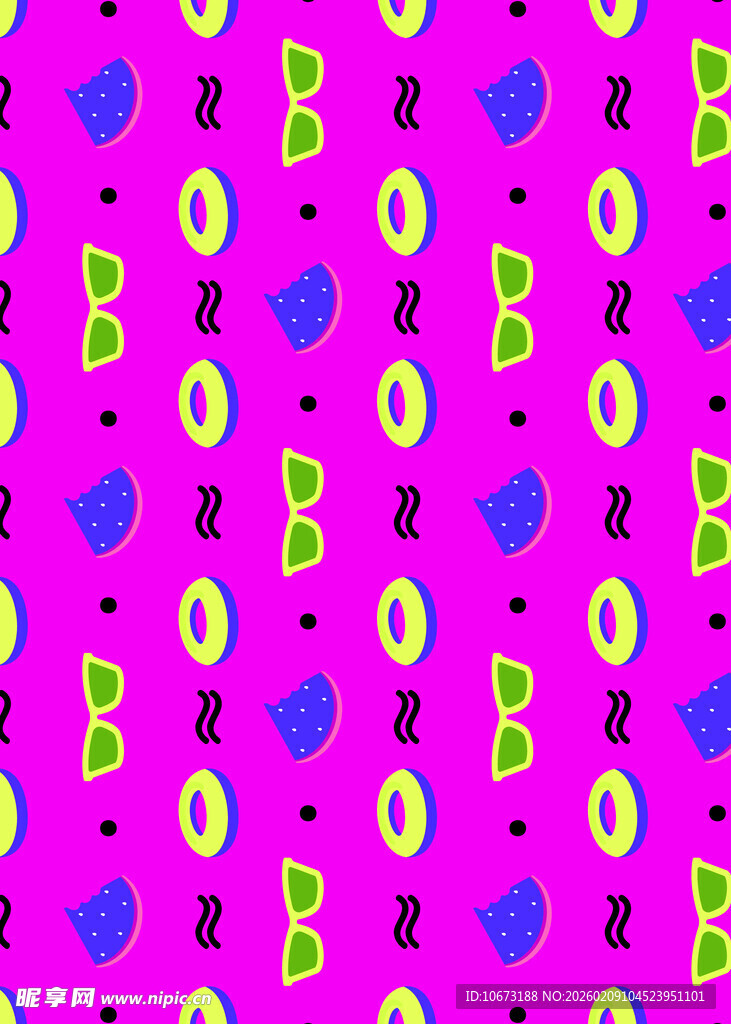 粉色背景多彩图案纹理