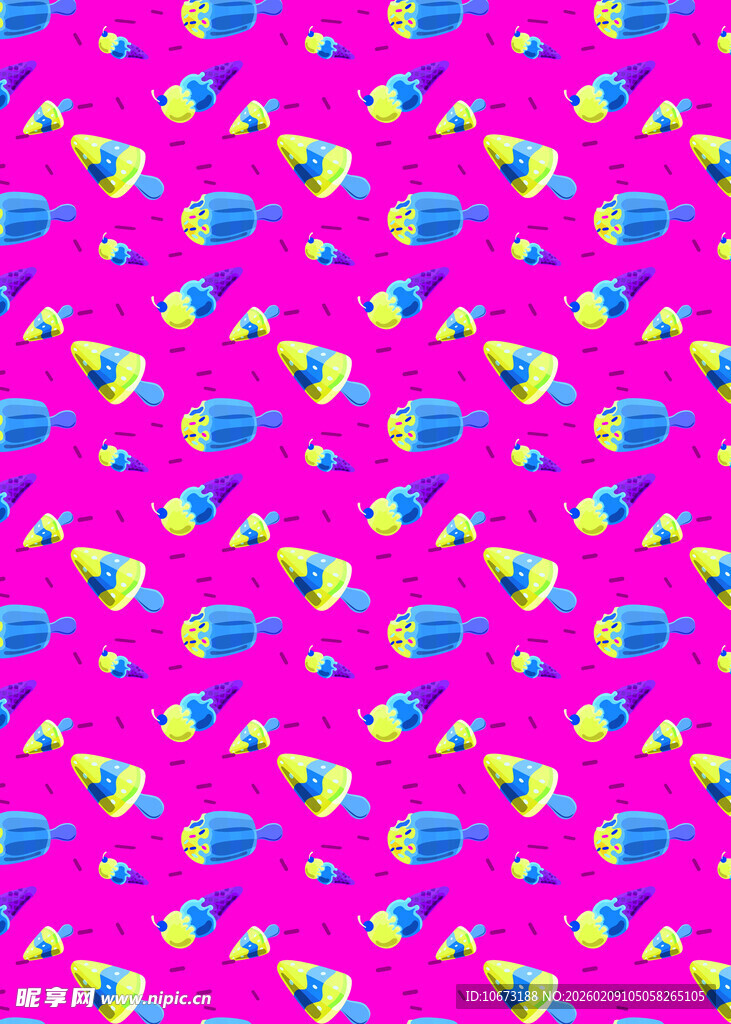 粉色底多彩图案背景