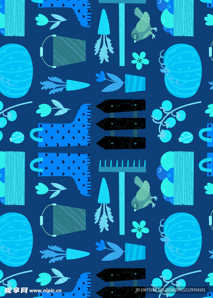 蓝色科技风图案背景设计