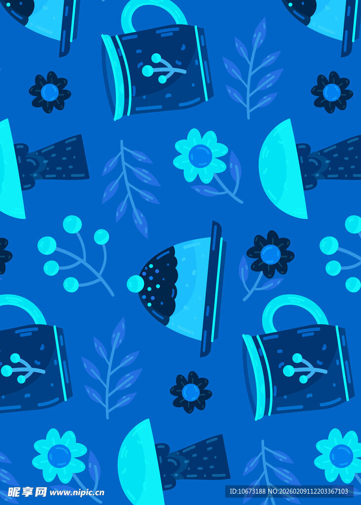 蓝色科技风图案背景设计