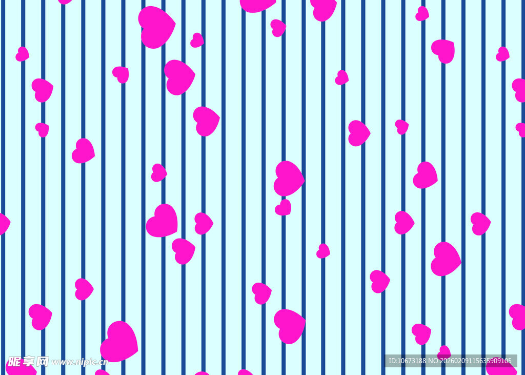 蓝底粉点条纹图案背景