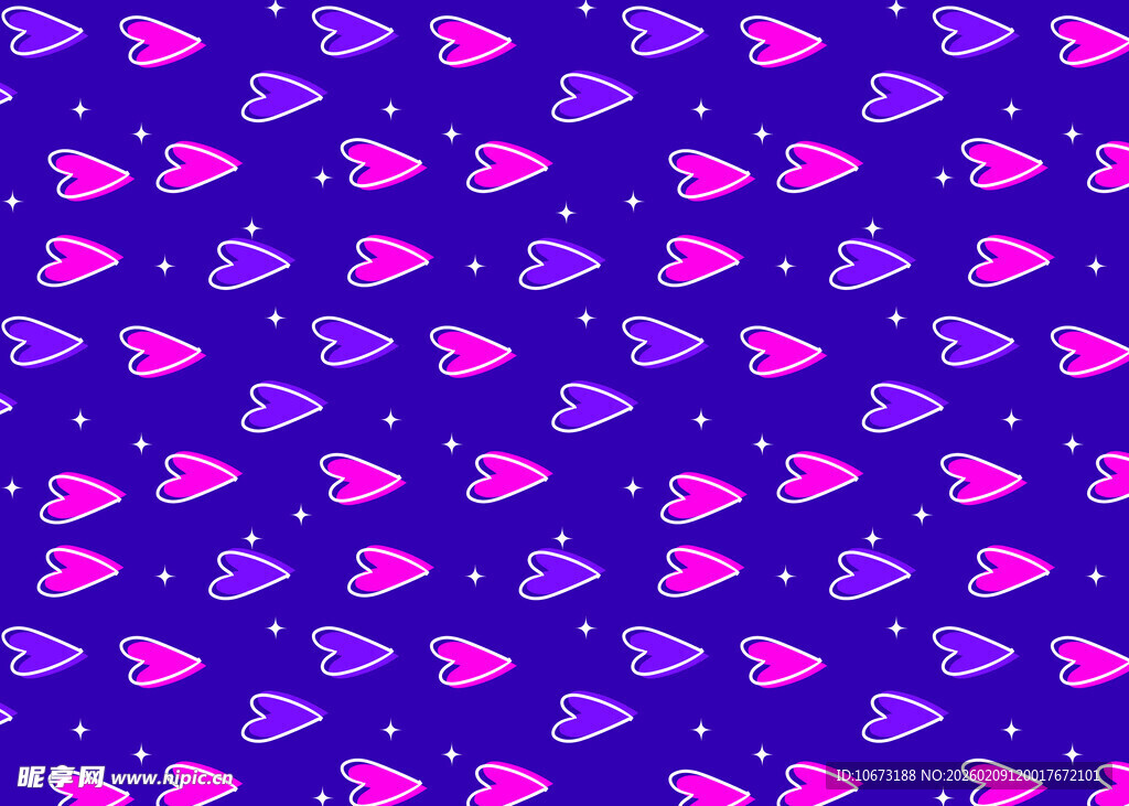 紫色背景的多彩鱼形图案