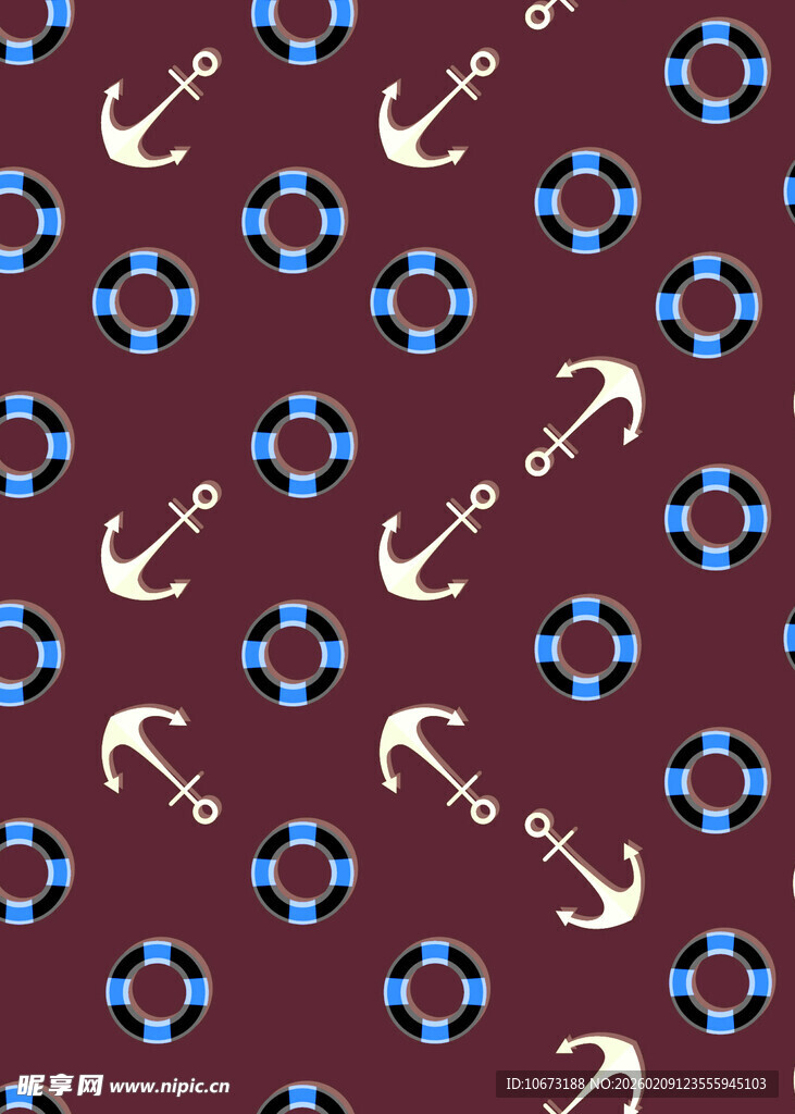 航海风锚与舵图案背景