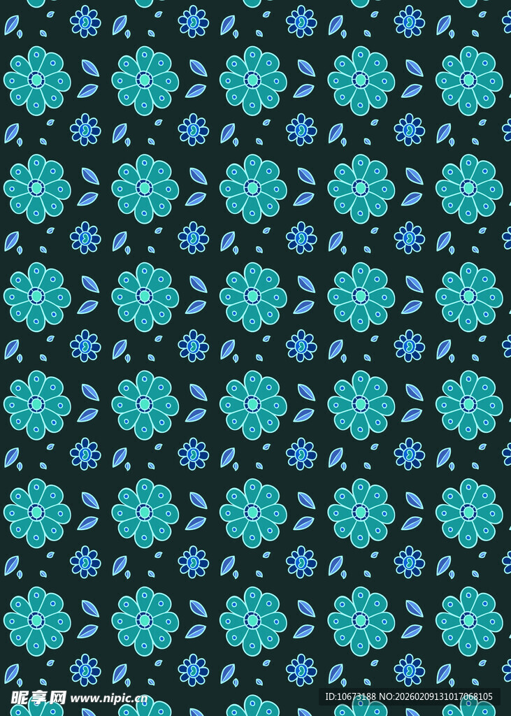 蓝绿色几何图案无缝背景