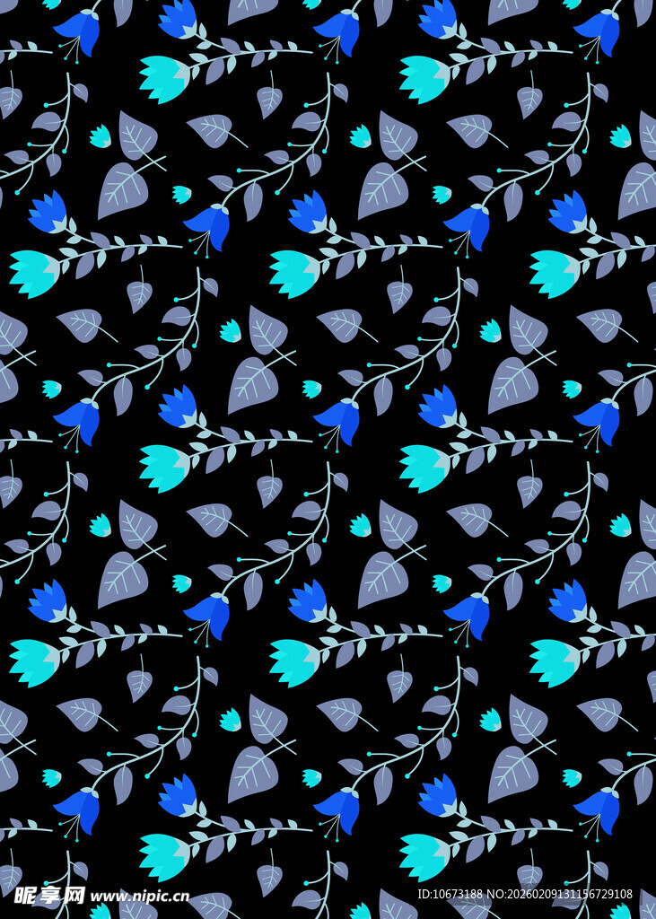 黑色底多彩心形图案纹理