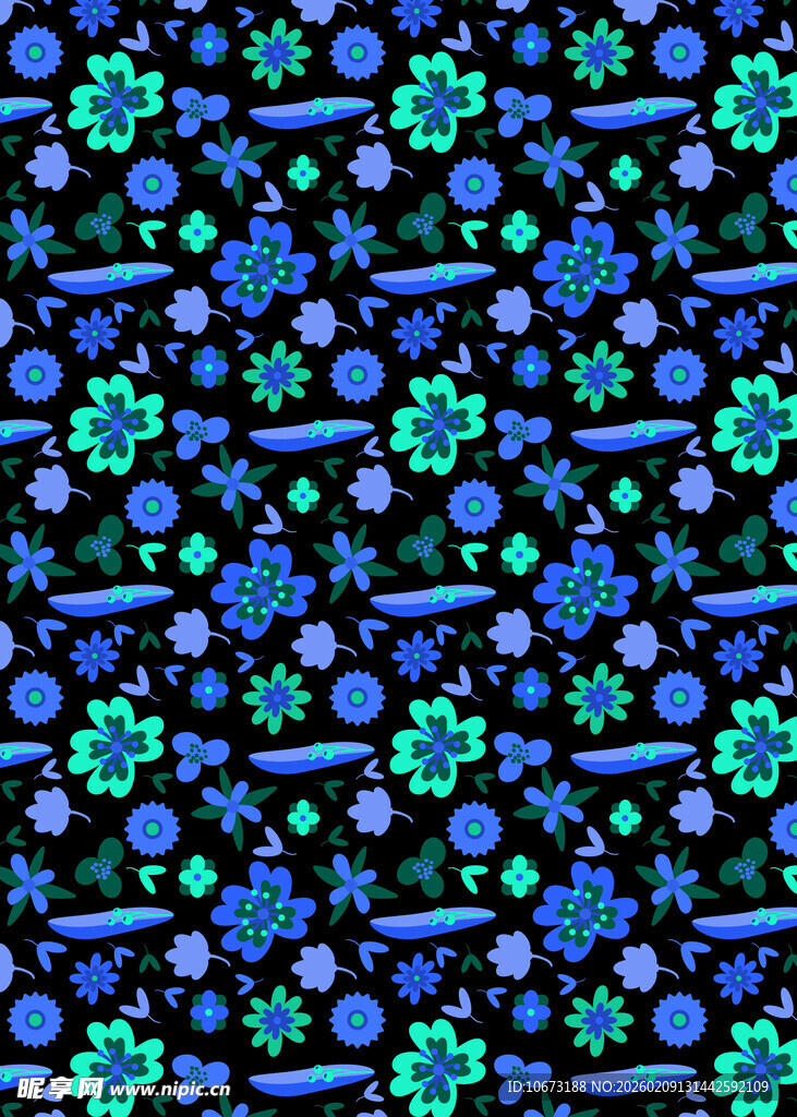 蓝绿相间几何图案背景