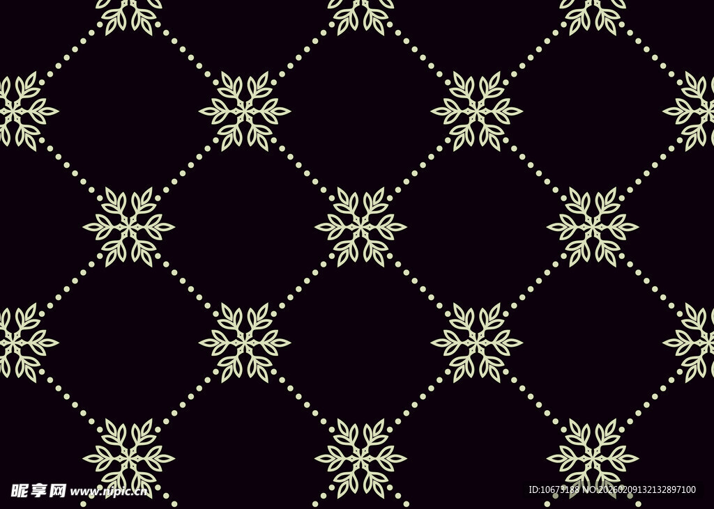 黑色底金色花纹几何图案