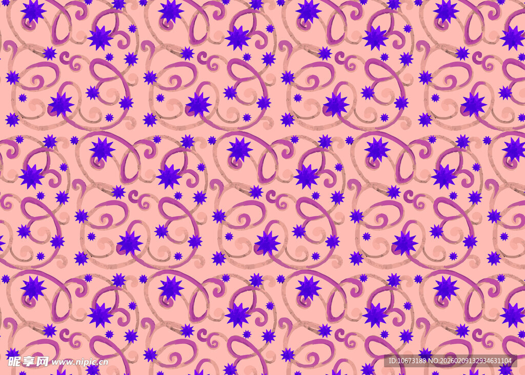 紫色花纹图案背景