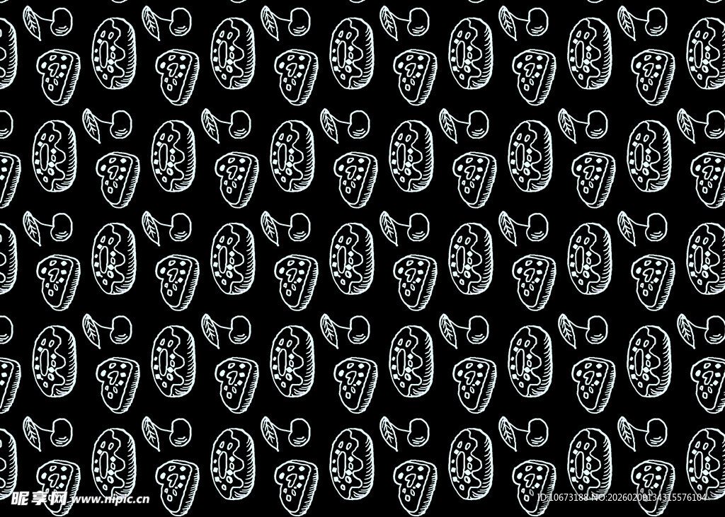 黑色背景骷髅图案纹理