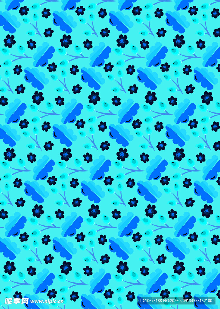 蓝底圆点锯齿图案背景