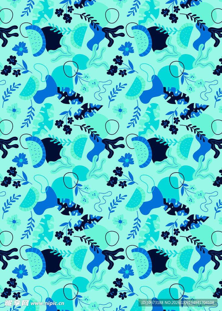 蓝绿抽象图案背景纹理