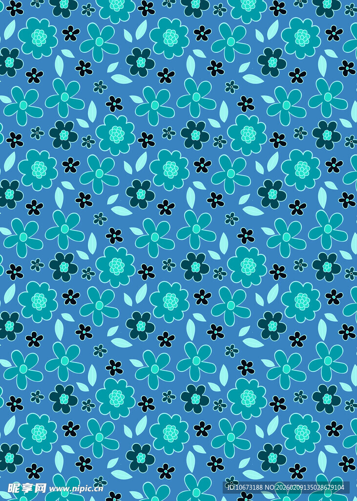 蓝绿色调几何图案纹理