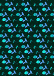 蓝绿鱼形图案背景纹理