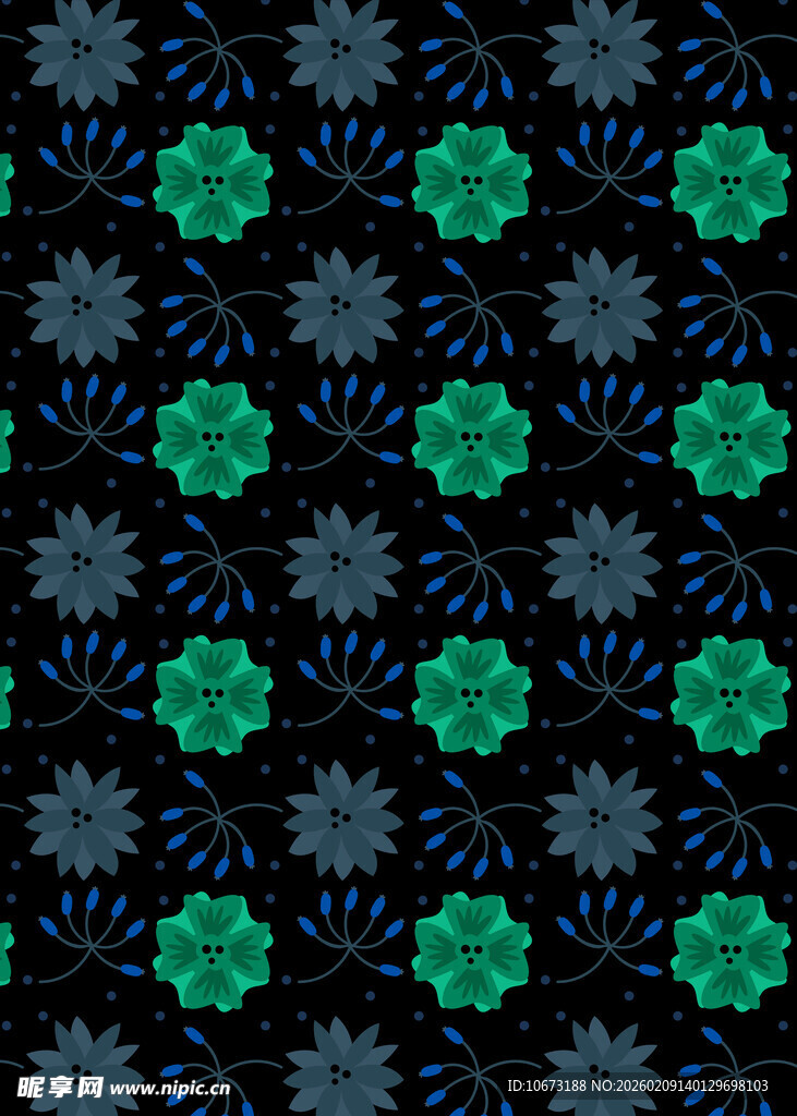 几何花卉图案背景