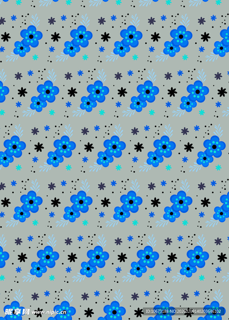 蓝色骷髅图案纹理背景