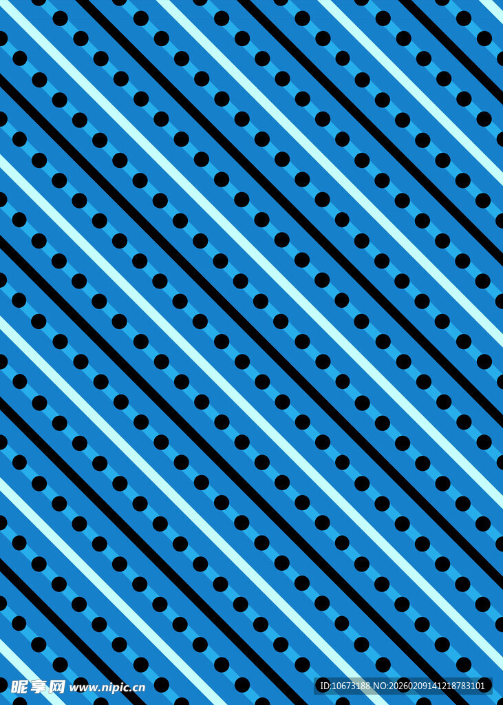 蓝色条纹波点几何图案背景