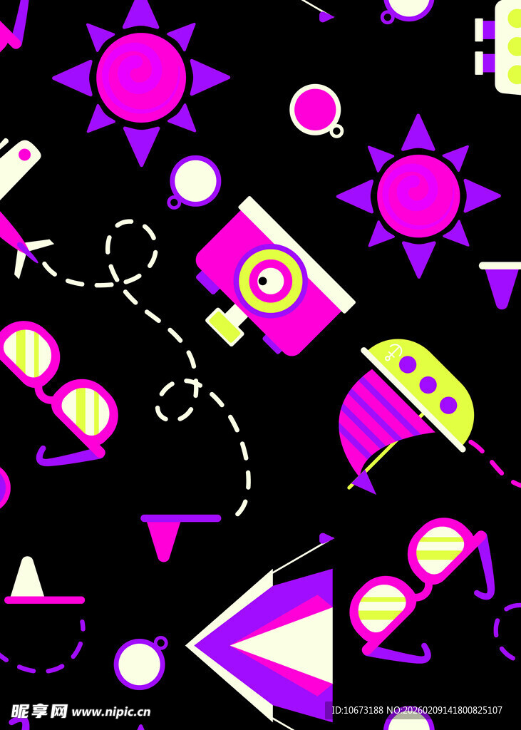 复古波普风几何图案背景