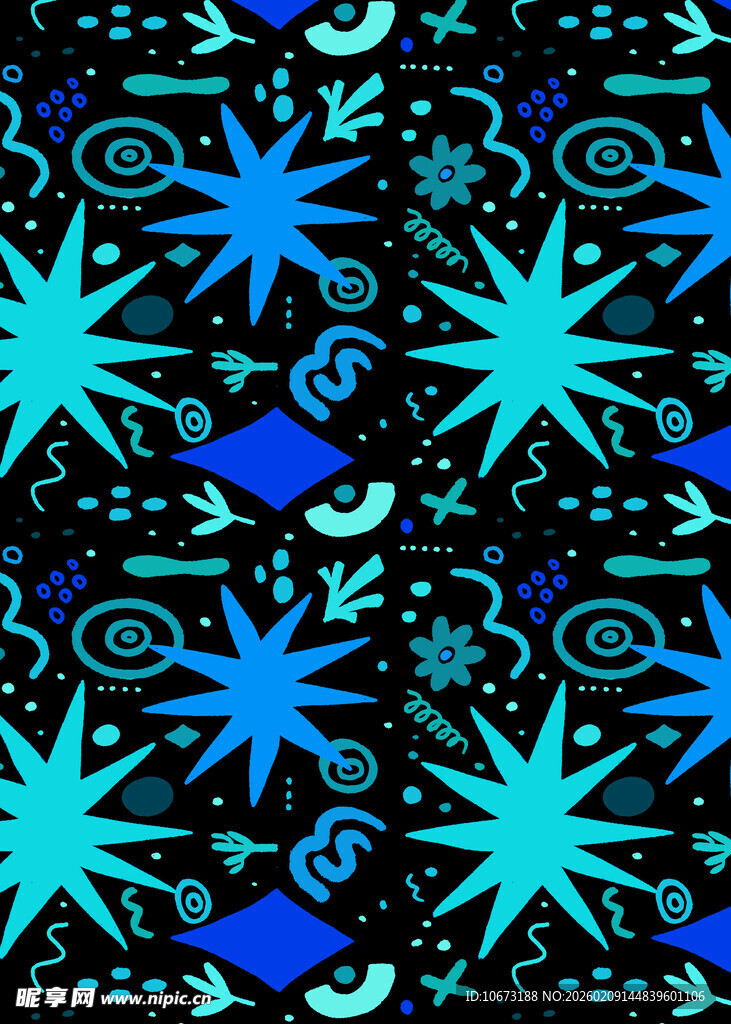 蓝星图案背景装饰图