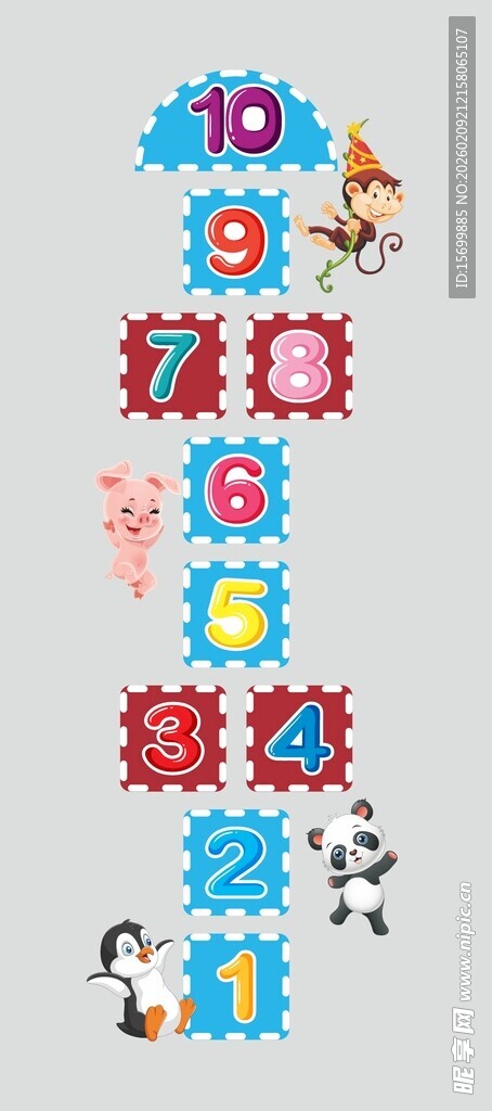 多彩花朵装饰墙面图案