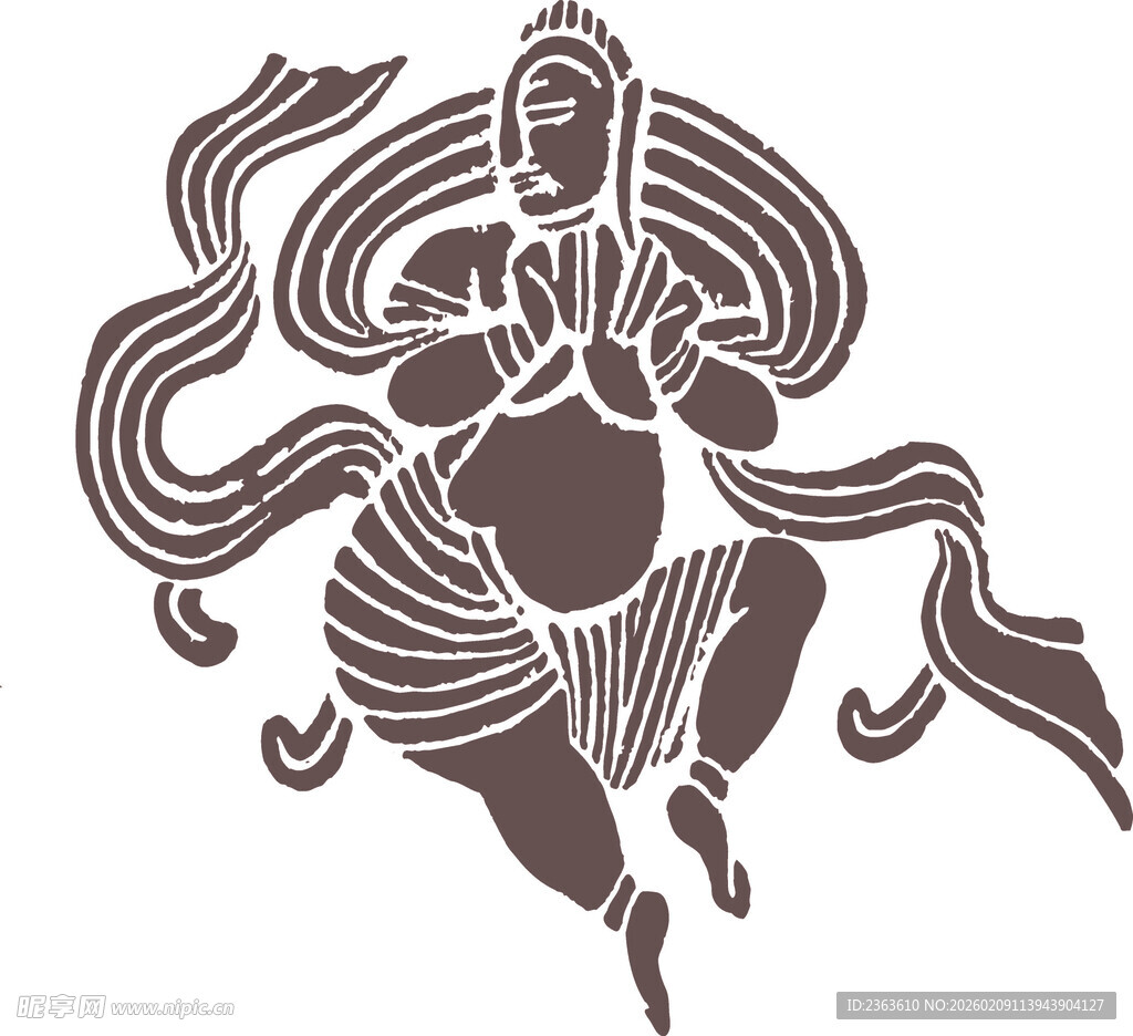 敦煌飞天人物图案