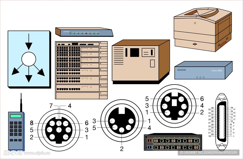 多样电子设备 接口图标