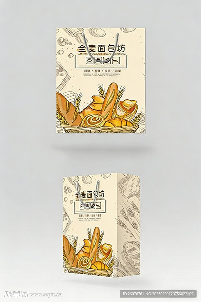 简约手提袋设计展示图片