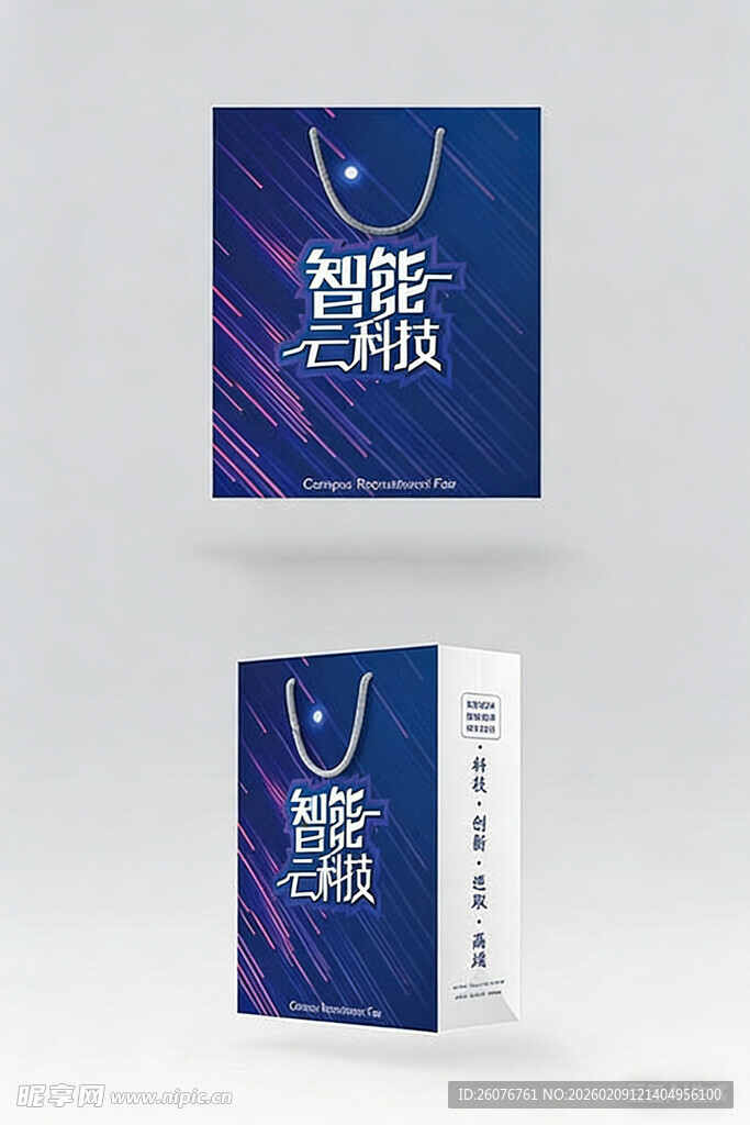 简约手提袋设计展示图片