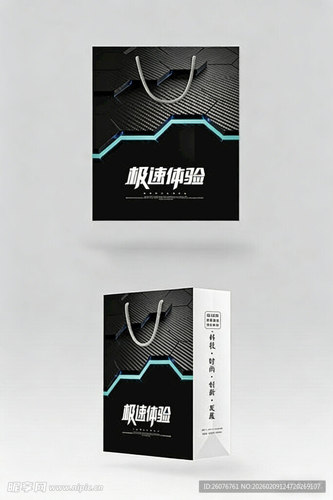 简约手提袋设计展示图片