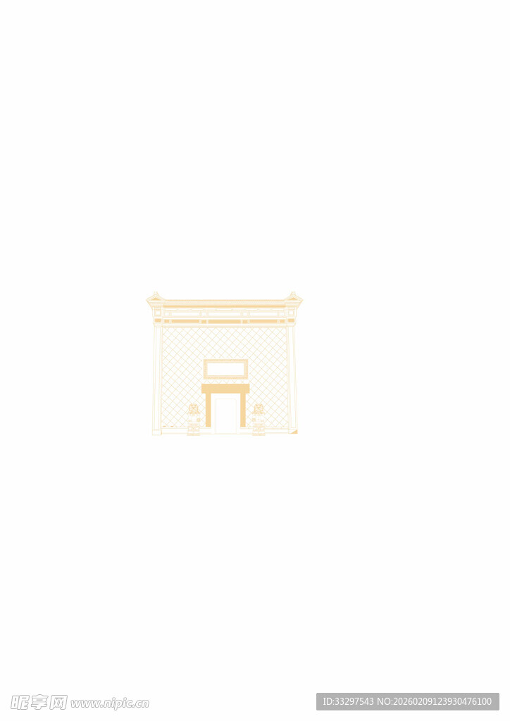 矢量牌坊 门楼
