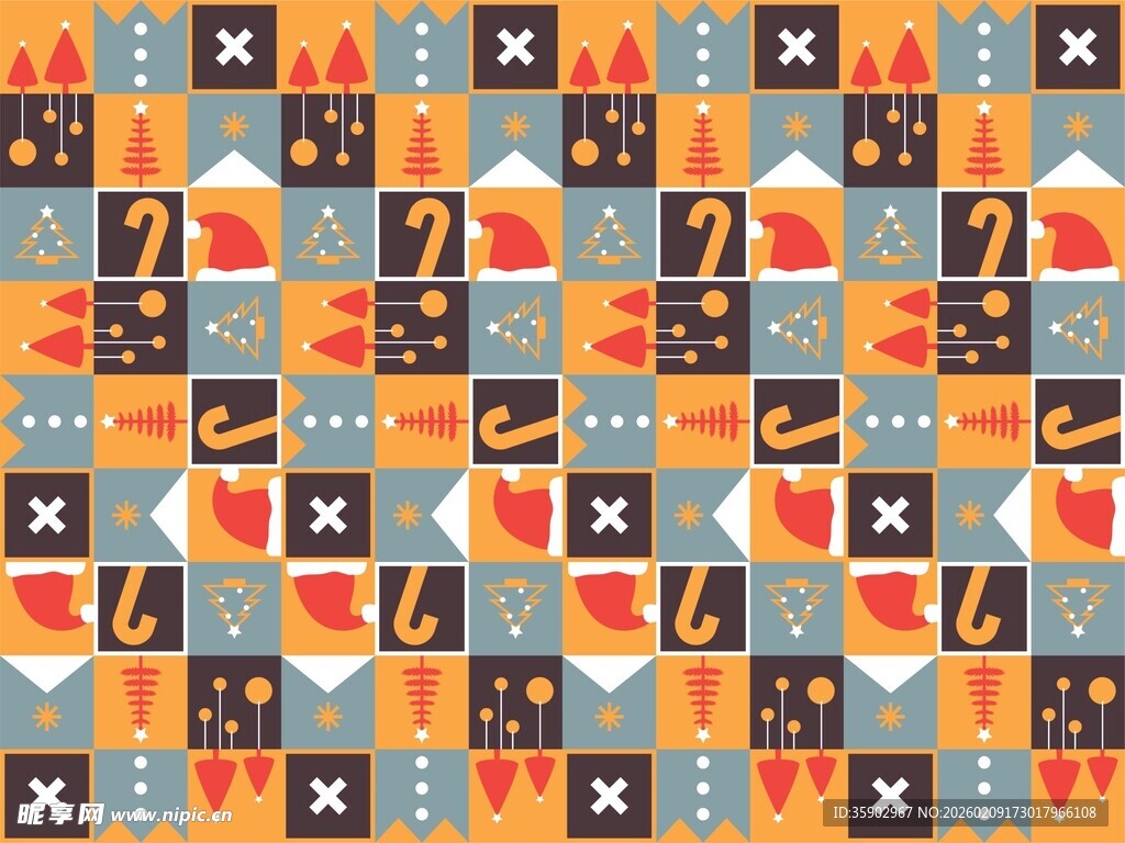 多彩几何图案无缝背景