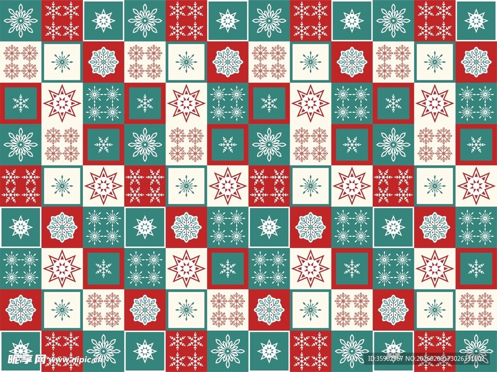 圣诞风格几何图案背景