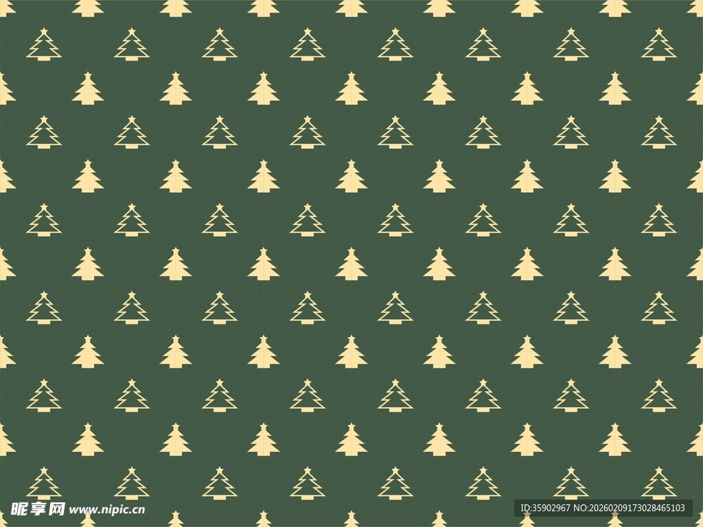 绿色背景圣诞树图案纹理