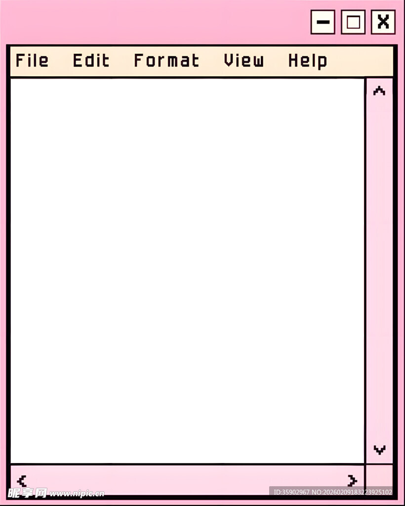 粉色边框空白文档模板