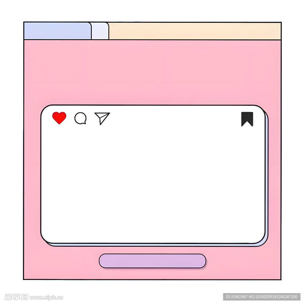 粉色简约社交媒体界面设计