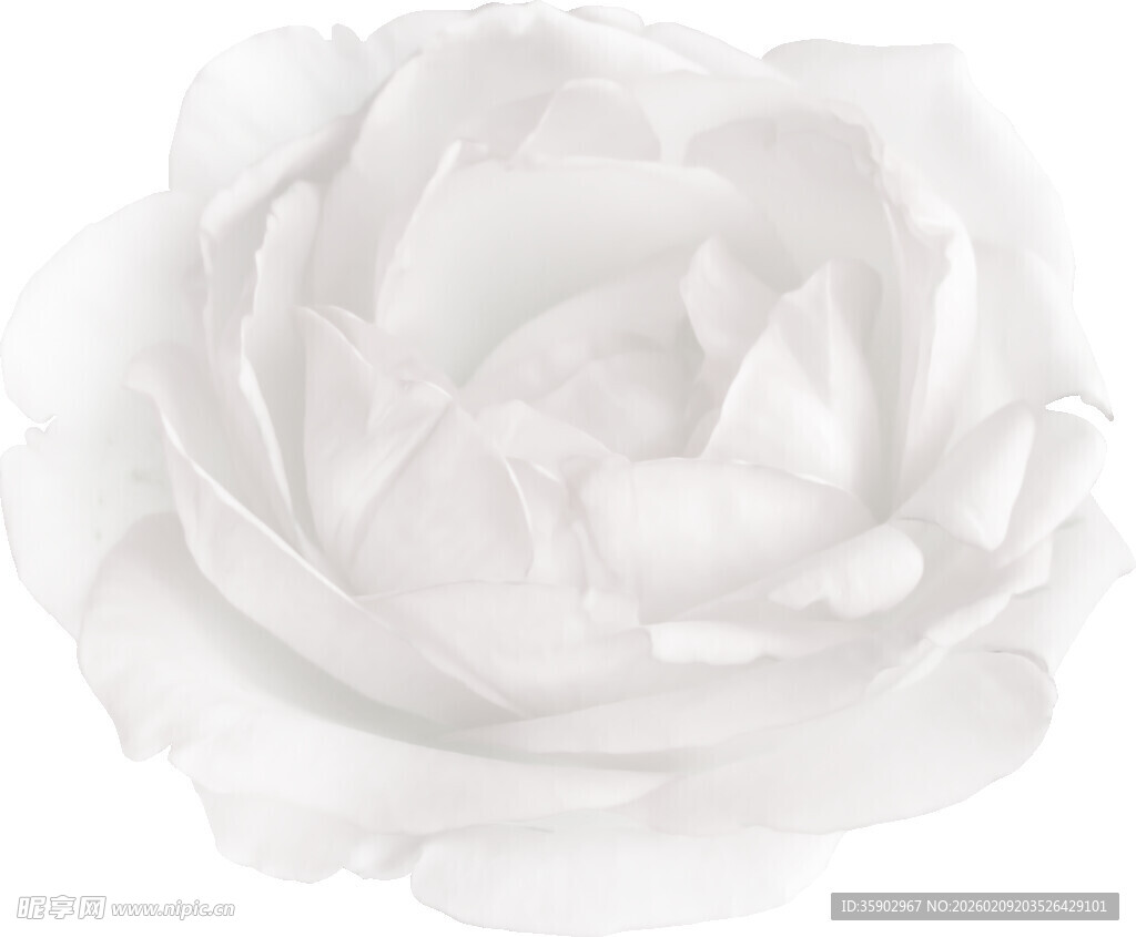 洁白优雅的单朵白玫瑰花