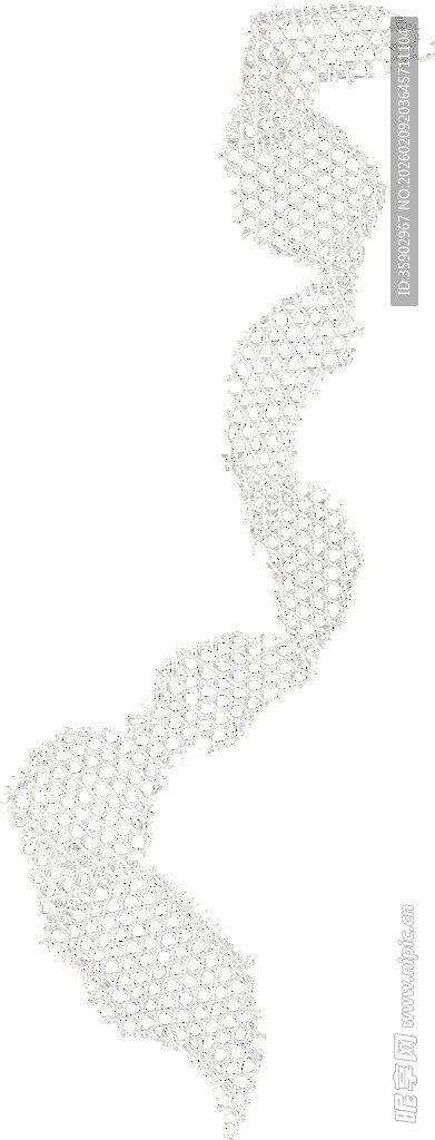 白色波浪形装饰线条