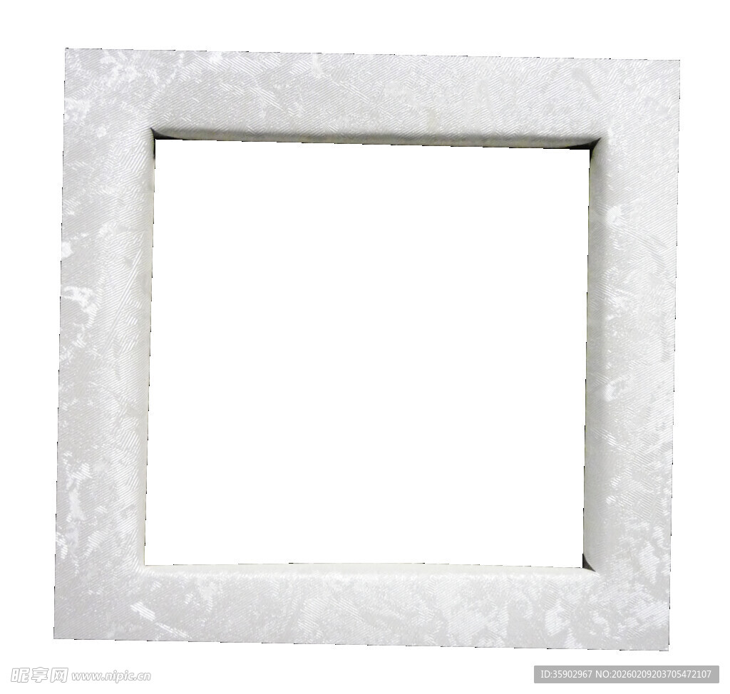 白色大理石方形框架