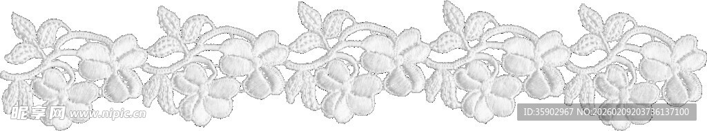 精致银色花边装饰