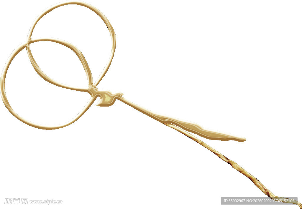 金色绳结装饰物件