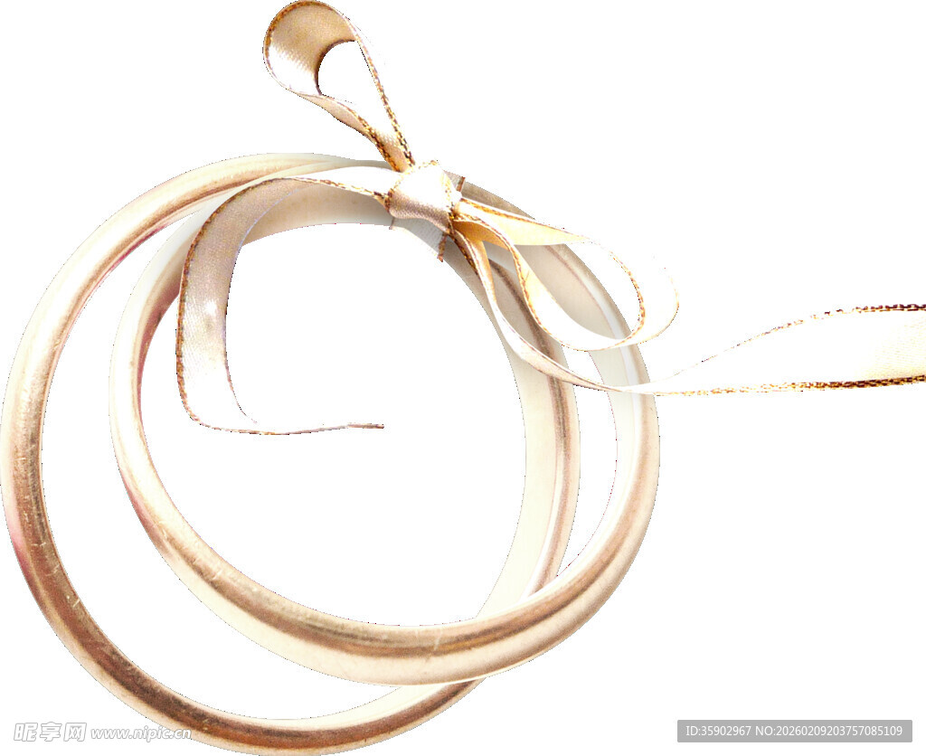 金色丝带蝴蝶结装饰