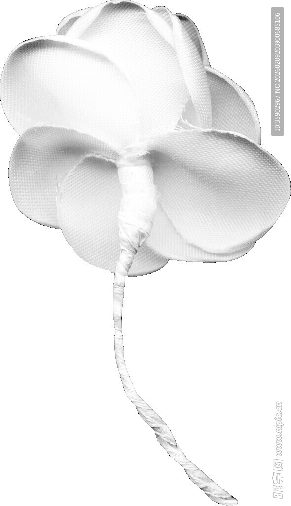 简约白色花朵装饰元素