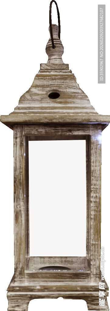 木质复古风烛台灯笼