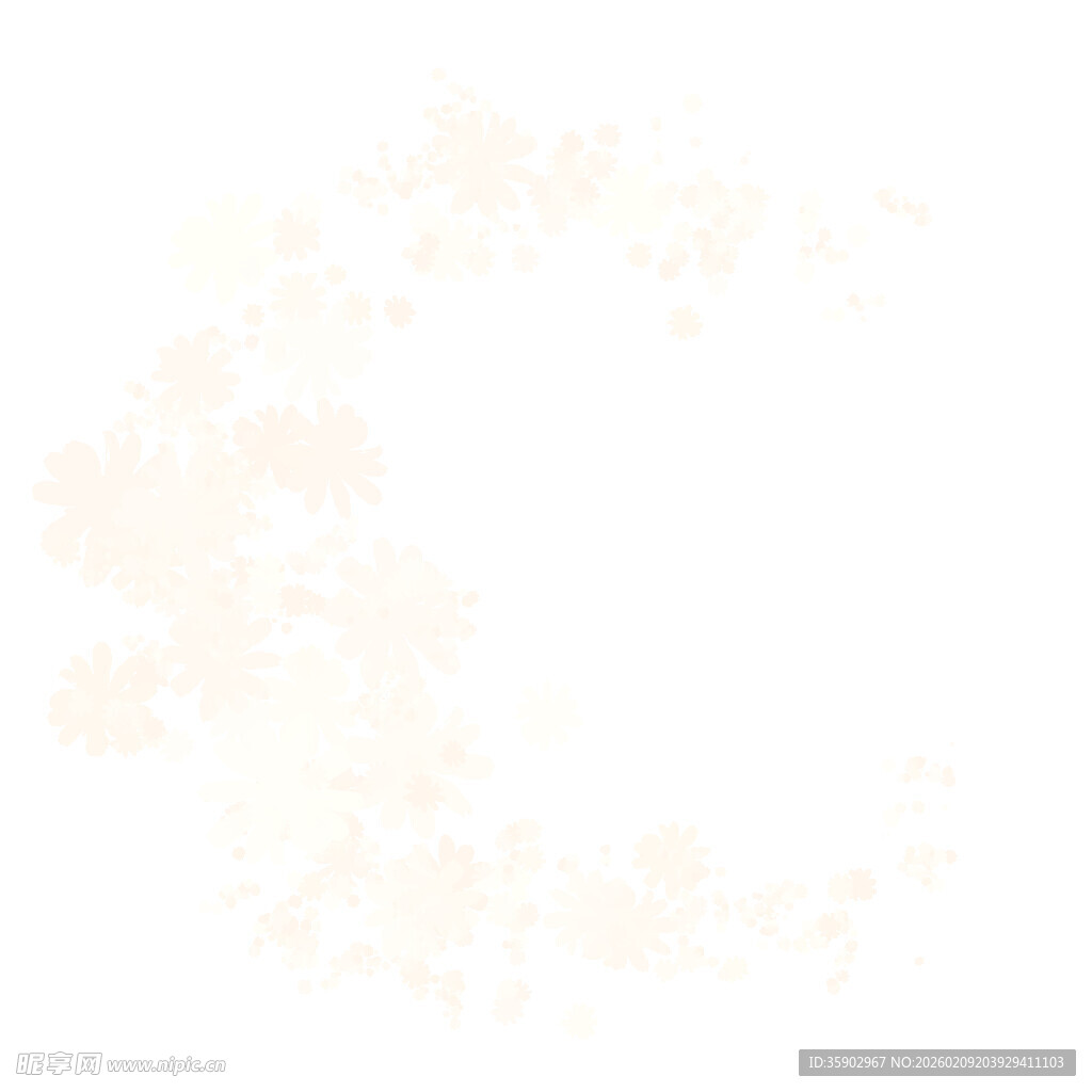 淡色光斑圆形装饰元素