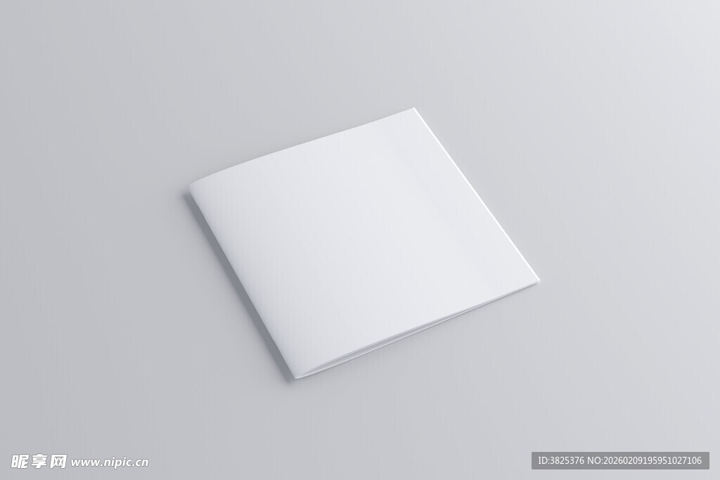 空白正方形双开折页样机模板