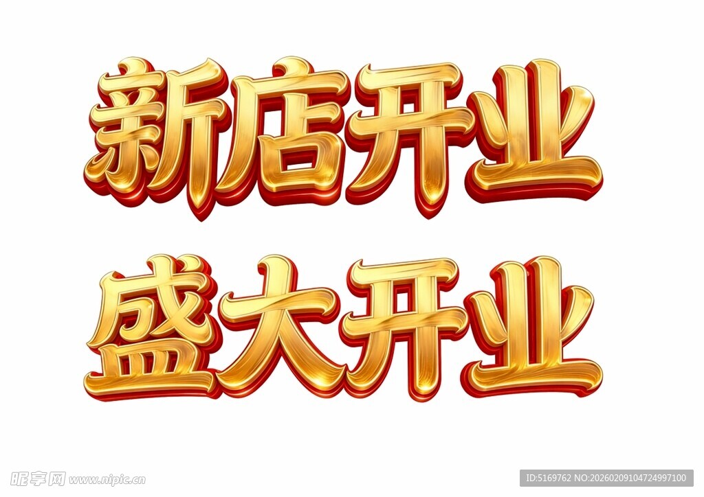 新店盛大开业闪耀字体