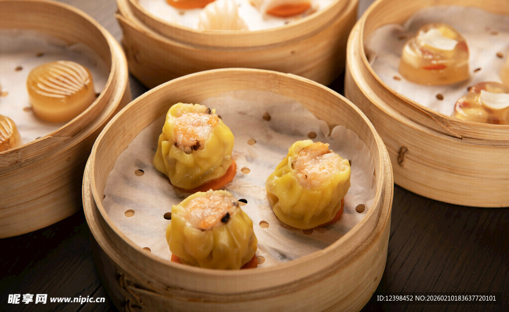 美味精致的传统中式烧麦