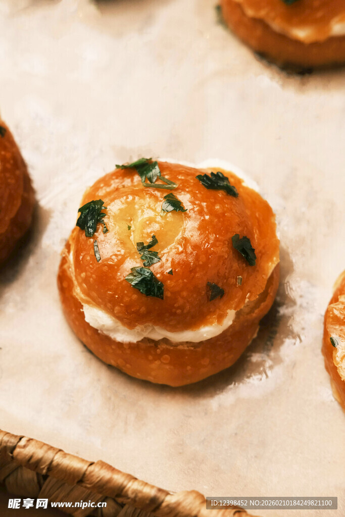 美味夹心小面包