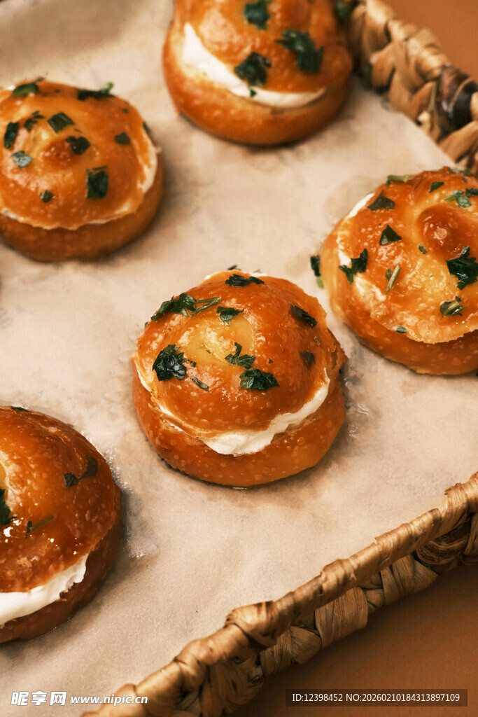 美味夹心小面包