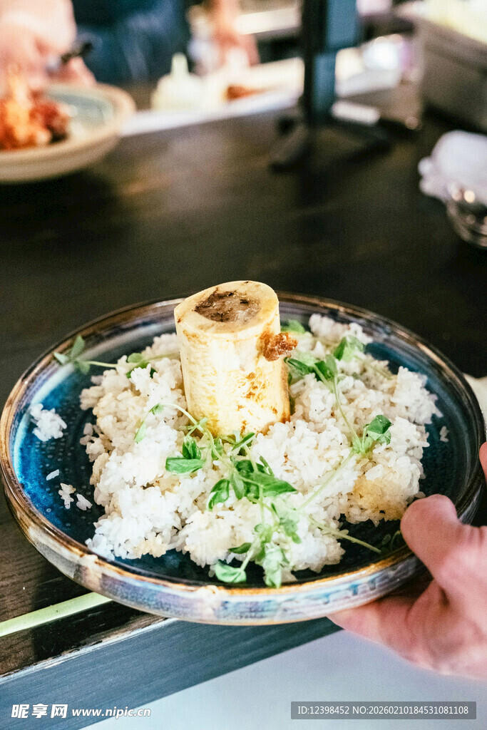 美味米饭佳肴特写
