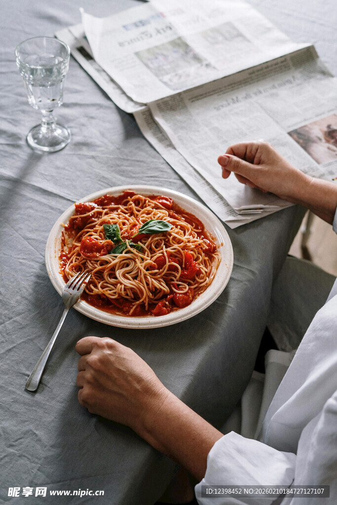 美味意面待享用